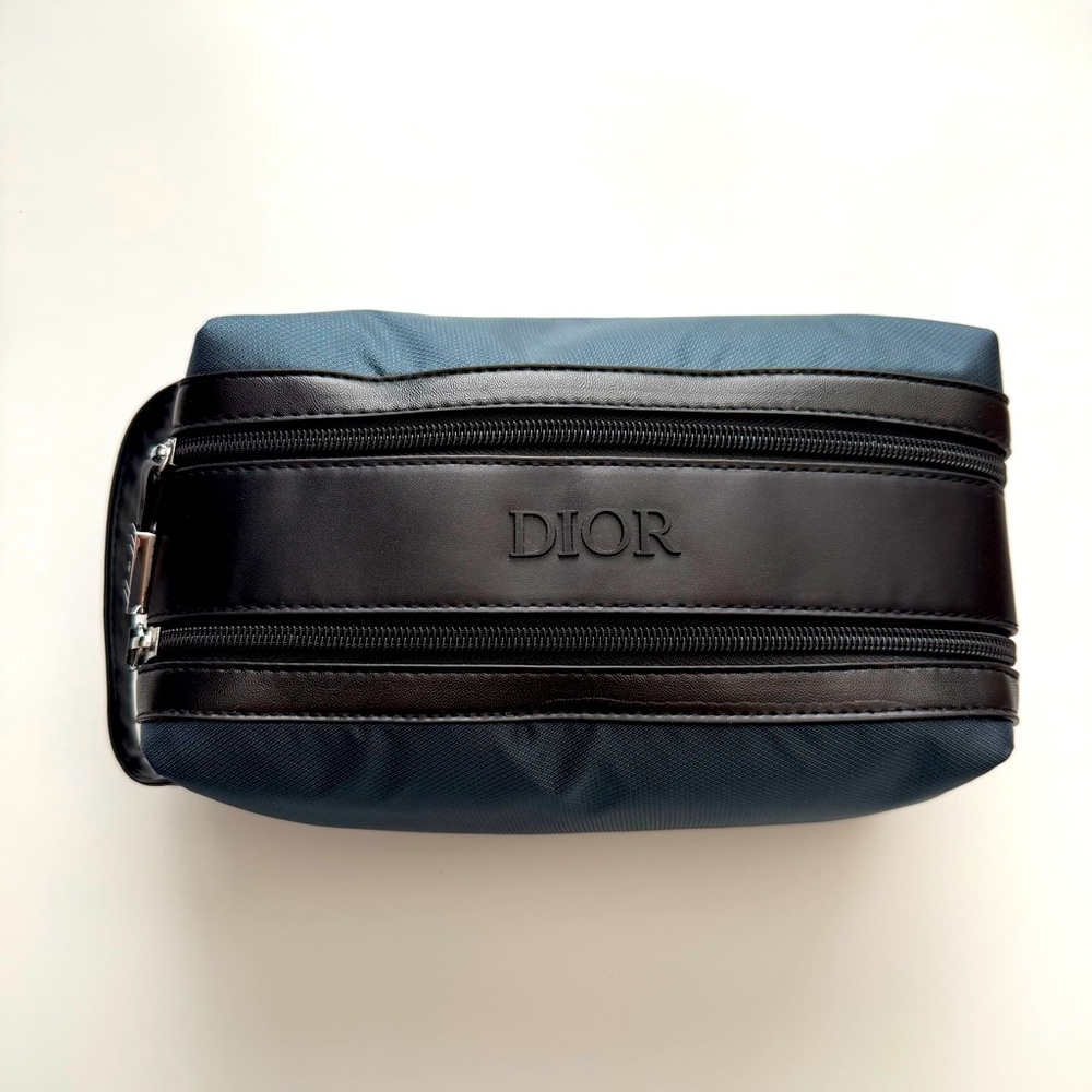 DIOR Toiletry Cosmetic Bag Double Zipper Handle GWP Unisex